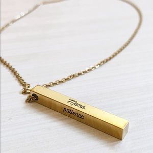 Fashion Necklace Mama 18k gold plated bar